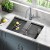 30” Workstation Kitchen Sink Undermount 16 Gauge Stainless Steel Single Bowl with WorkFlow™ Ledge and Accessories